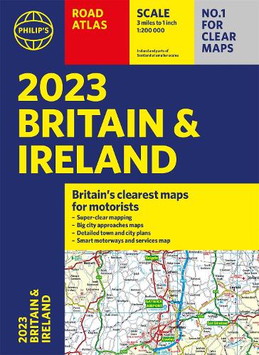 Бумажная книга «2023 Philip's Road Atlas Britain and Ireland: (A4 Paperback)» - фото №1
