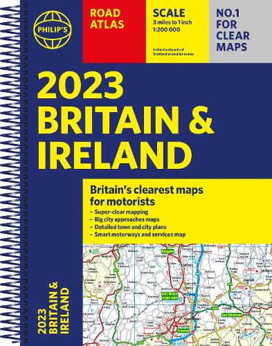 Бумажная книга «2023 Philip's Road Atlas Britain and Ireland: (A4 Spiral)» - фото №1