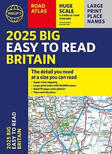 Бумажная книга «2025 Philip's Big Easy to Read Britain Road Atlas: (A3 Paperback)» - фото №1