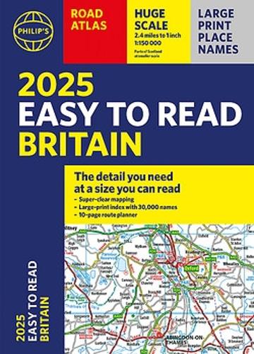 Бумажная книга «2025 Philip's Easy to Read Road Atlas of Britain: (A4 Paperback)» - фото №1