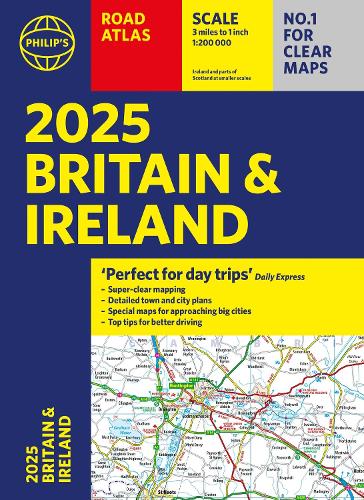 Бумажная книга «2025 Philip's Road Atlas Britain and Ireland: (A4 Paperback)» - фото №1