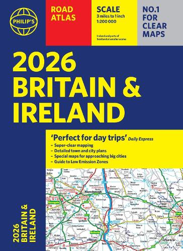 Бумажная книга «2026 Philip’s Road Atlas Britain & Ireland: (A4 Paperback)», автор Philip's Maps - фото №1