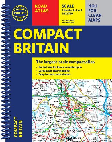 Паперова книга «Philip's Compact Britain Road Atlas: (A5 Spiral)», автор Philip's Maps - фото №1