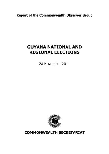 Паперова книга «Guyana National and Regional Elections, 28 November 2011», автор Commonwealth Observer Group - фото №1