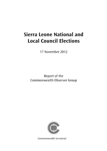 Паперова книга «Sierra Leone National and Local Council Elections, 17 November 2012», автор Commonwealth Observer Group - фото №1