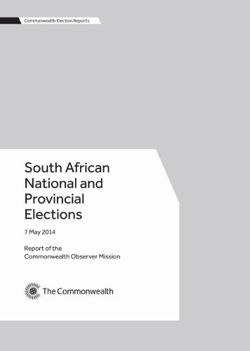 Бумажная книга «South African National and Provincial Elections, 7 May 2014», автор Миссия наблюдателей Содружества - фото №1