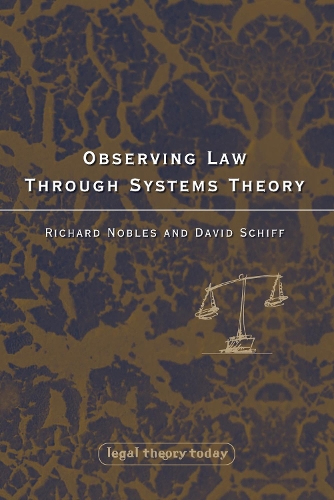 Паперова книга «Observing Law through Systems Theory», автор Річард Ноблз - фото №1