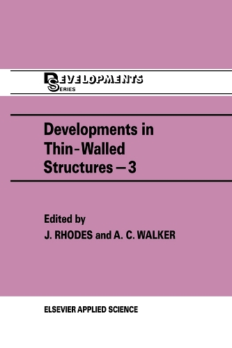 Бумажная книга «Developments in Thin-Walled Structures - 3» - фото №1