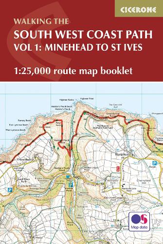 Бумажная книга «South West Coast Path Map Booklet - Vol 1: Minehead to St Ives: 1:25,000 OS Route Mapping», автор Пэдди Диллон - фото №1