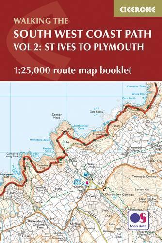Бумажная книга «South West Coast Path Map Booklet - Vol 2: St Ives to Plymouth: 1:25,000 OS Route Mapping», автор Пэдди Диллон - фото №1