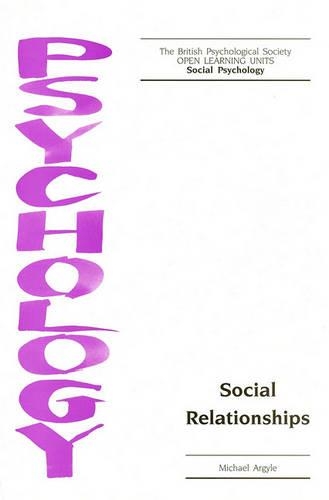 Паперова книга «Social Relationships», автор Майкл Аргайл - фото №1
