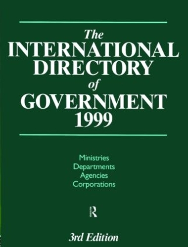 Бумажная книга «The International Directory of Government 1999», автор Europa Publications - фото №1