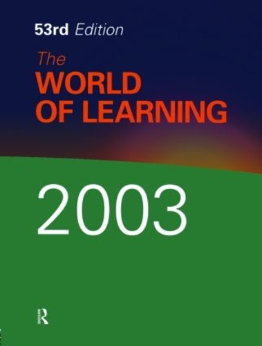 Бумажная книга «The World of Learning 2003», автор Europa Publications - фото №1