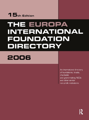 Паперова книга «The Europa International Foundation Directory 2006» - фото №1