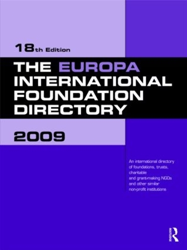 Паперова книга «The Europa International Foundation Directory 2009», авторів Європа, Europa Publications - фото №1