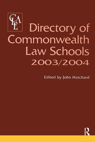 Бумажная книга «Directory of Commonwealth Law Schools 2003-2004», автор Джон Хэтчард - фото №1