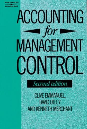 Паперова книга «Accounting for Management Control», авторів Клайв Еммануель, Девід Отлі - фото №1