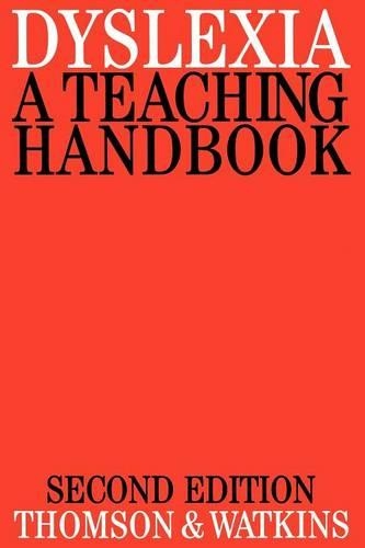 Паперова книга «Dyslexia: A Teaching Handbook», авторів Білл Уоткінс, Майкл Томсон - фото №1