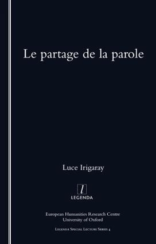 Паперова книга «Le Partage De La Parole», автор Люс Ірігарай - фото №1