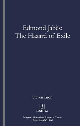 Паперова книга «Edmond Jabes and the Hazard of Exile», автор Стівен Джерон - фото №1