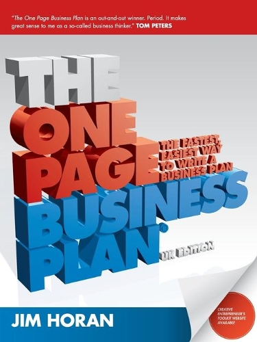 Бумажная книга «The One Page Business Plan: The Fastest, Easiest Way to Write a Business Plan», автор Джейн Хоран - фото №1