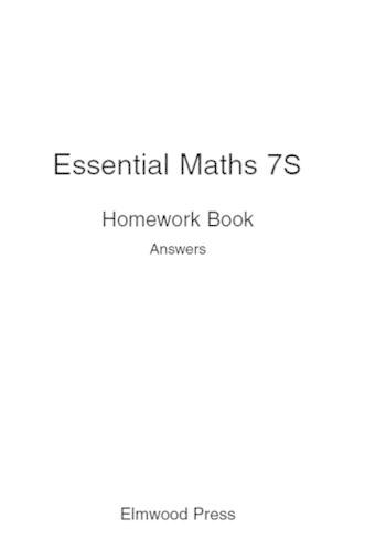 [object Object] «Essential Maths 7S Homework Answers», автор Девід Рейнер - фото №1