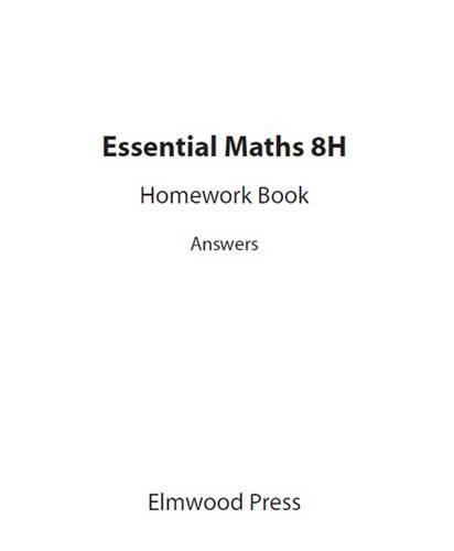 [object Object] «Essential Maths 8H Homework Answers», автор Майкл Уайт - фото №1