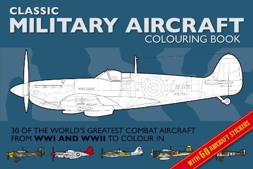 Паперова книга «Military Aircraft Colouring Book», автор Адам Уайльд - фото №1