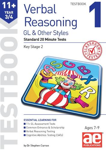 [object Object] «11+ Verbal Reasoning Year 3/4 GL & Other Styles Testbook 1: Standard 20 Minute Tests», автор Д-р Стівен Керран - фото №1