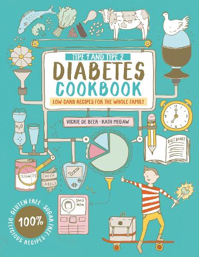 Паперова книга «Type 1 and Type 2 Diabetes Cookbook: Low carb recipes for the whole family», авторів Кет Мегоу, Вікі Де Бір - фото №1