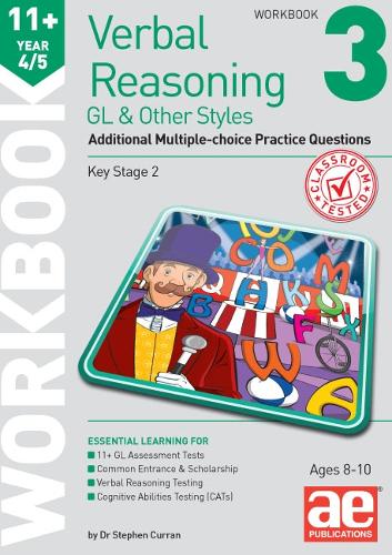 [object Object] «11+ Verbal Reasoning Year 4/5 GL & Other Styles Workbook 3: Additional Multiple-choice Practice Questions», автор Д-р Стівен Керран - фото №1