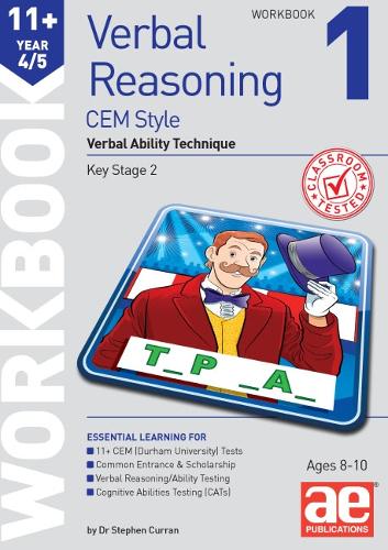[object Object] «11+ Verbal Reasoning Year 4/5 CEM Style Workbook 1: Verbal Ability Technique», авторів Отем МакМахон, Д-р Стівен Керран, Катріна Маккей - фото №1