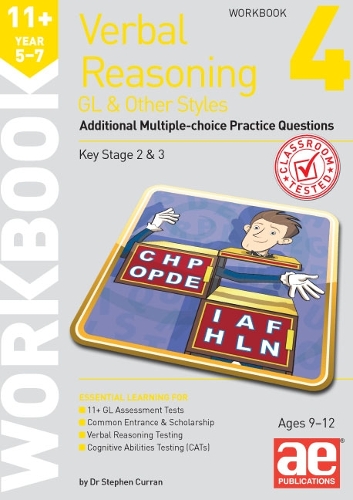 Бумажная книга «11+ Verbal Reasoning Year 5-7 GL & Other Styles Workbook 4: Additional Multiple-choice Practice Questions», автор Стивен С. Курран - фото №1