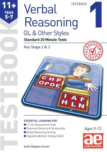 Бумажная книга «11+ Verbal Reasoning Year 5-7 GL & Other Styles Testbook 1: Standard 20 Minute Tests», автор Стивен С. Курран - фото №1