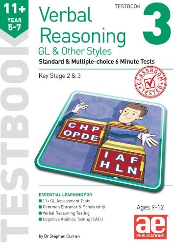 Бумажная книга «11+ Verbal Reasoning Year 5-7 GL & Other Styles Testbook 3: Standard & Multiple-choice 6 Minute Tests», авторов Николас Джеффри Стивенс, Стивен С. Курран - фото №1