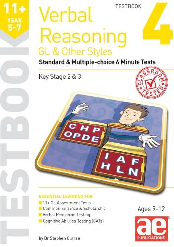 Бумажная книга «11+ Verbal Reasoning Year 5-7 GL & Other Styles Testbook 4: Standard & Multiple-choice 6 Minute Tests», авторов Николас Джеффри Стивенс, Стивен С. Курран - фото №1