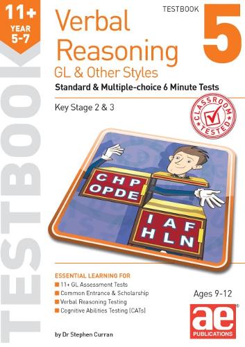 Бумажная книга «11+ Verbal Reasoning Year 5-7 GL & Other Styles Testbook 5: Standard & Multiple-choice 6 Minute Tests», авторов Николас Джеффри Стивенс, Стивен С. Курран - фото №1