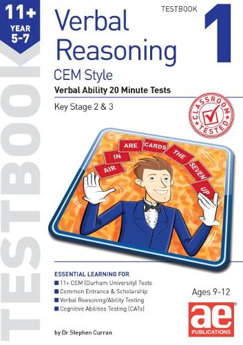 Бумажная книга «11+ Verbal Reasoning Year 5-7 CEM Style Testbook 1: Verbal Ability 20 Minute Tests», авторов Катрина Маккей, Стивен С. Курран - фото №1