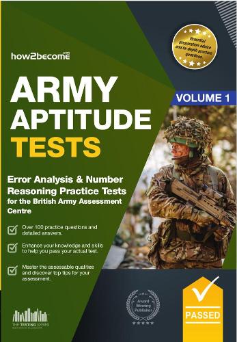 Paper book «Army Aptitude Tests:: Error Analysis & Number Reasoning for the British Army Assessment Centre», author How2Become - фото №1