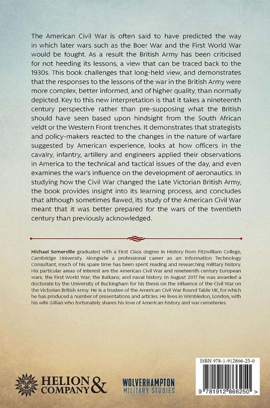 Бумажная книга «Bull Run to Boer War. How the American Civil War Changed the British Army», автор Майкл Сомервилл - фото №1