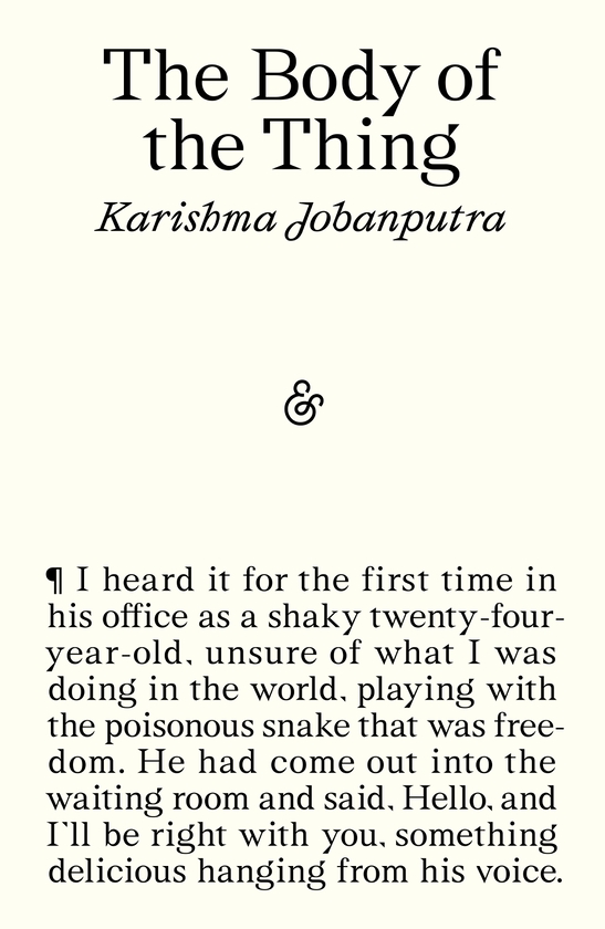 Паперова книга «The Body of the Thing», автор Карішма Джобанпутра - фото №1