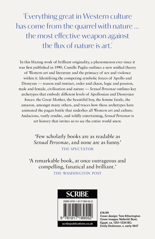 Бумажная книга «Sexual Personae: Art and Decadence from Nefertiti to Emily Dickinson», автор Камилла Палья - фото №1