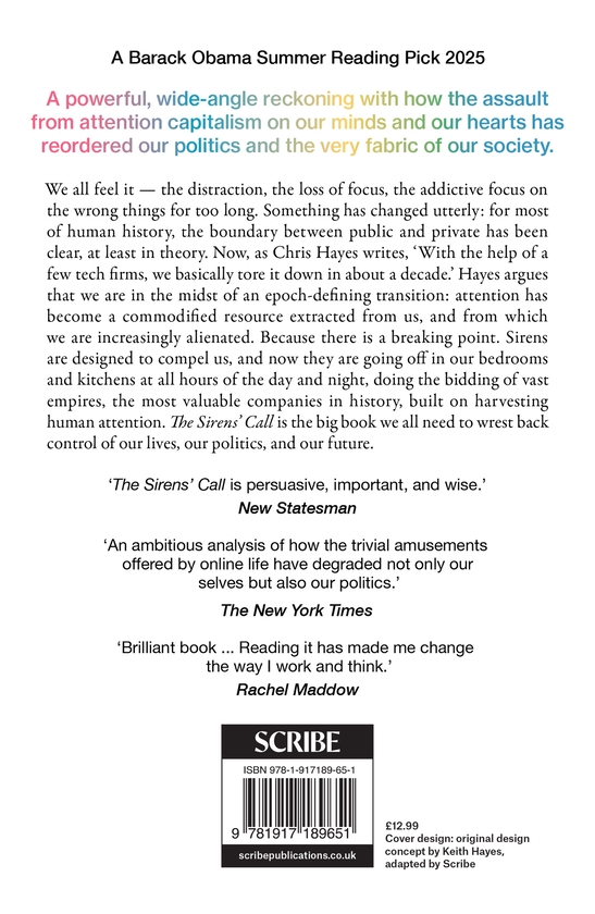 Бумажная книга «The Sirens’ Call: How Attention Became the World’s Most Endangered Resource», автор Крис Хейс - фото №1