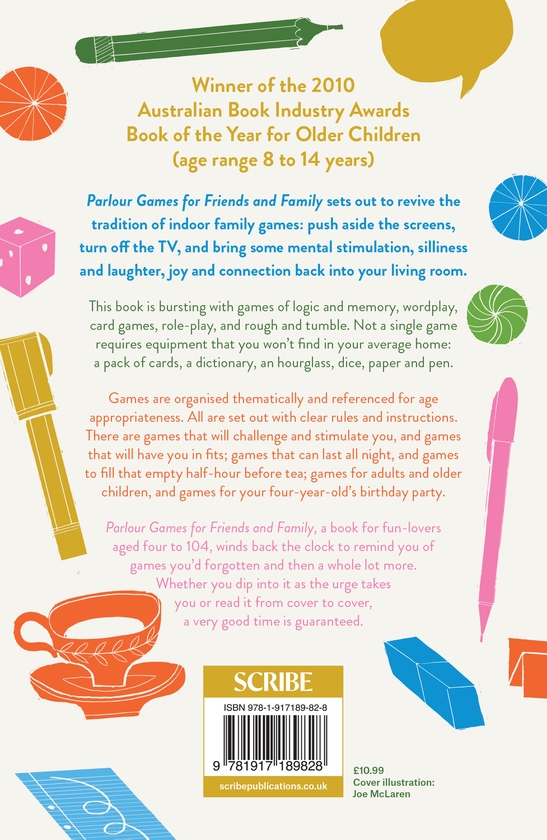 Paper book «Parlour Games for Friends and Family: 130 Games of Offline Fun», authors Myfanwy Jones, Spiri Tsintziras - фото №1