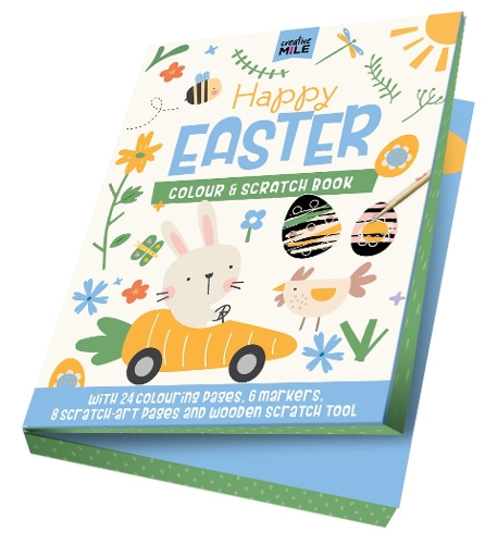 Паперова книга «Happy Easter Colour & Scratch Book», автор Creative Mile - фото №1