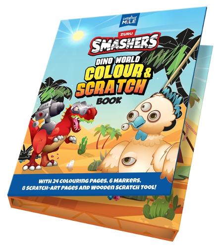 Бумажная книга «Smashers Dino World Colour and Scratch Book», автор Creative Mile - фото №1