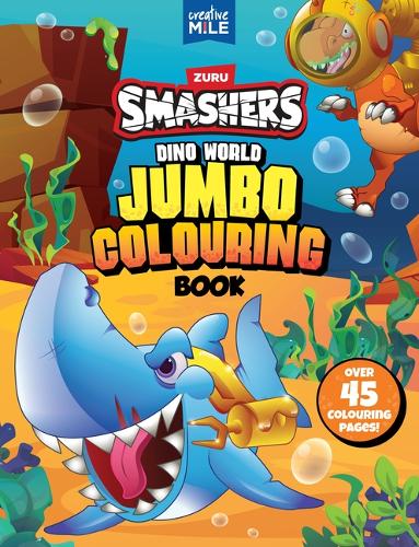 Бумажная книга «Smashers Dino World Jumbo Colouring Book», автор Creative Mile - фото №1