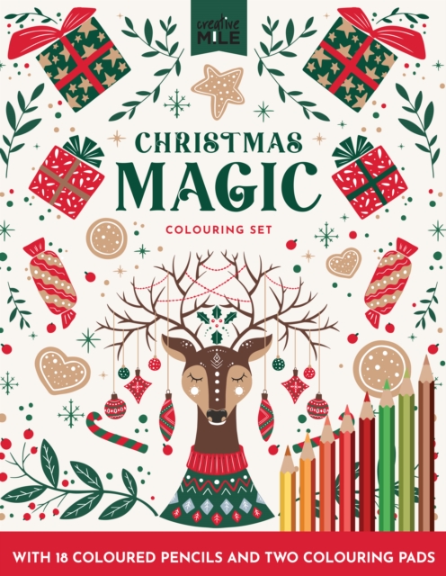 Бумажная книга «Christmas Magic Adult Colouring Set», автор Creative Mile - фото №1