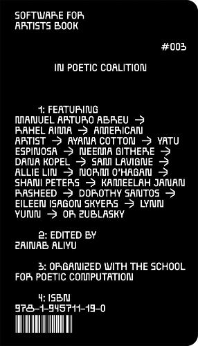 Бумажная книга «Software for Artists Book: School(s) for Poetic Computation», автор Кандис Уильямс - фото №1