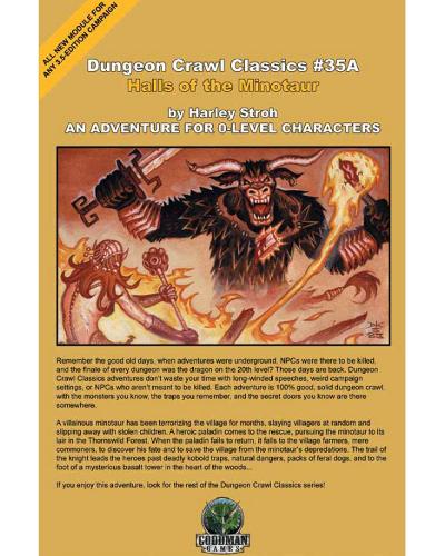 Бумажная книга «Dungeon Crawl Classics #35A Mini: Halls of the Minotaur», автор Харли Стро - фото №1